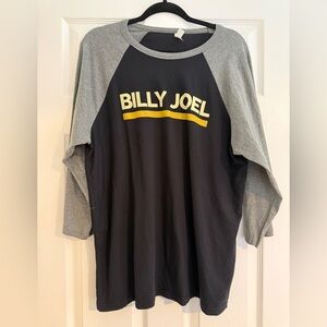 Billy Joel Black and‎ Gray Raglan Concert Tee XL